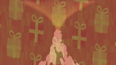 Benzersiz dijital animasyon tarzı grafikleri olan yaratıcı ortam tasarımı için yenilikçi hareket dokusu