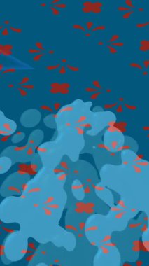 Benzersiz dijital animasyon tarzı grafikleri olan yaratıcı ortam tasarımı için yenilikçi hareket dokusu