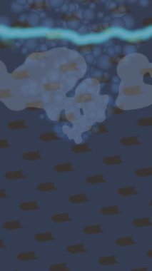 Benzersiz dijital animasyon tarzı grafikleri olan yaratıcı ortam tasarımı için yenilikçi hareket dokusu