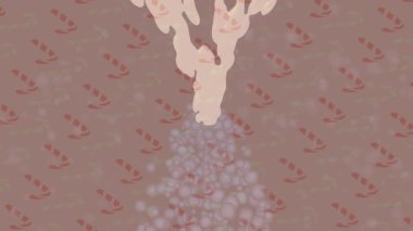 Benzersiz hareket grafikleri tasarım sanatına sahip yaratıcı film üretimi için özet bir arkaplan