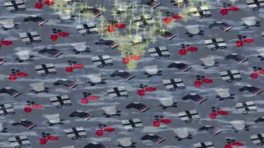 Lüks hareket projeleri için soyut tasarım stili animasyonu olan üst düzey dijital doku