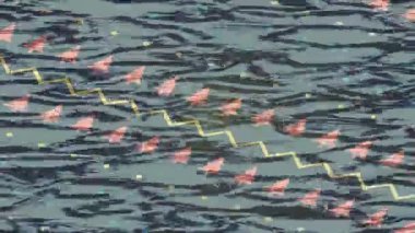 Benzersiz dijital animasyon tarzı grafikleri olan yaratıcı ortam tasarımı için yenilikçi hareket dokusu