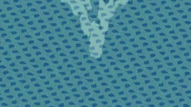 Benzersiz dijital animasyon tarzı grafikleri olan yaratıcı ortam tasarımı için yenilikçi hareket dokusu