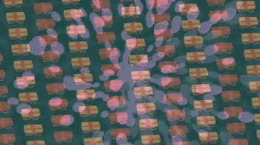 Soyut hareket desenli fütüristik video üretimi için dinamik dijital arkaplan