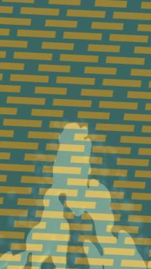 Benzersiz dijital animasyon tarzı grafikleri olan yaratıcı ortam tasarımı için yenilikçi hareket dokusu