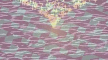 Soyut hareket desenli fütüristik video üretimi için dinamik dijital arkaplan