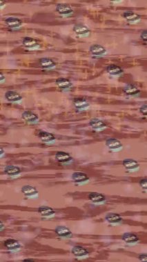 Soyut hareket desenli fütüristik video üretimi için dinamik dijital arkaplan