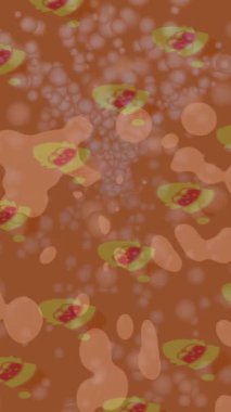 Benzersiz dijital animasyon tarzı grafikleri olan yaratıcı ortam tasarımı için yenilikçi hareket dokusu