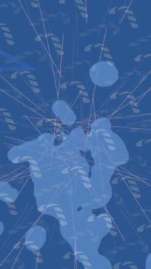 Soyut hareket desenli fütüristik video üretimi için dinamik dijital arkaplan