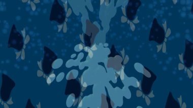 Soyut hareket desenli fütüristik video üretimi için dinamik dijital arkaplan