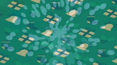 Dijital doku yüzey tasarım biçimi ile modern video animasyonu için gelişmiş hareket grafikleri