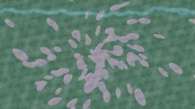 Benzersiz dijital animasyon tarzı grafikleri olan yaratıcı ortam tasarımı için yenilikçi hareket dokusu