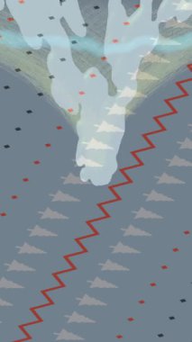 Dijital doku yüzey tasarım biçimi ile modern video animasyonu için gelişmiş hareket grafikleri