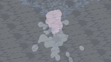 Benzersiz dijital animasyon tarzı grafikleri olan yaratıcı ortam tasarımı için yenilikçi hareket dokusu