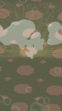 Benzersiz dijital animasyon tarzı grafikleri olan yaratıcı ortam tasarımı için yenilikçi hareket dokusu