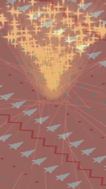 Benzersiz dijital animasyon tarzı grafikleri olan yaratıcı ortam tasarımı için yenilikçi hareket dokusu