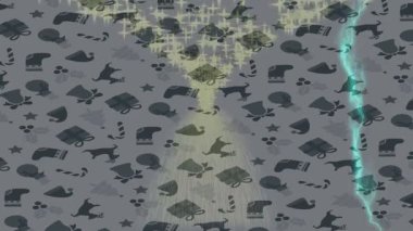 Benzersiz dijital animasyon tarzı grafikleri olan yaratıcı ortam tasarımı için yenilikçi hareket dokusu