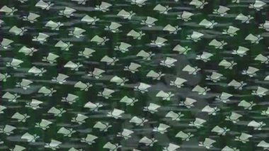 Benzersiz dijital animasyon tarzı grafikleri olan yaratıcı ortam tasarımı için yenilikçi hareket dokusu