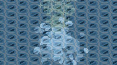 Benzersiz dijital animasyon tarzı grafikleri olan yaratıcı ortam tasarımı için yenilikçi hareket dokusu