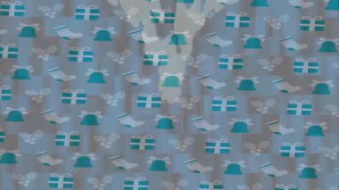 Soyut hareket desenli fütüristik video üretimi için dinamik dijital arkaplan