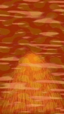 Benzersiz dijital animasyon tarzı grafikleri olan yaratıcı ortam tasarımı için yenilikçi hareket dokusu