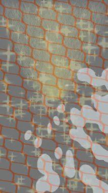 Benzersiz dijital animasyon tarzı grafikleri olan yaratıcı ortam tasarımı için yenilikçi hareket dokusu