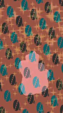 Soyut hareket desenli fütüristik video üretimi için dinamik dijital arkaplan