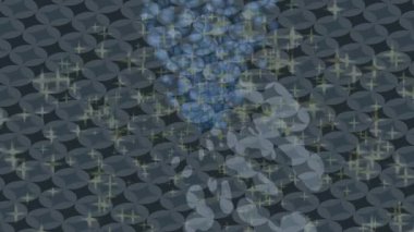 Benzersiz dijital animasyon tarzı grafikleri olan yaratıcı ortam tasarımı için yenilikçi hareket dokusu