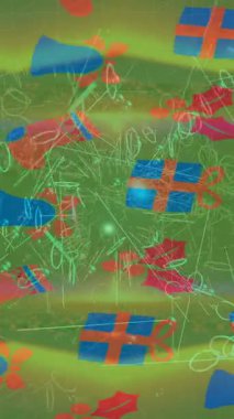 Benzersiz video giriş tasarımı projeleri için detaylı yüzey kalıbı film animasyon stili grafik girişi