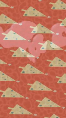 Benzersiz dijital animasyon tarzı grafikleri olan yaratıcı ortam tasarımı için yenilikçi hareket dokusu