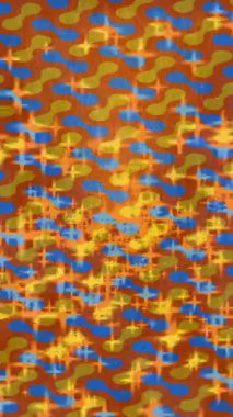 Benzersiz dijital animasyon tarzı grafikleri olan yaratıcı ortam tasarımı için yenilikçi hareket dokusu