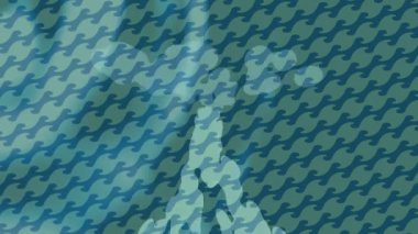 Soyut hareket desenli fütüristik video üretimi için dinamik dijital arkaplan