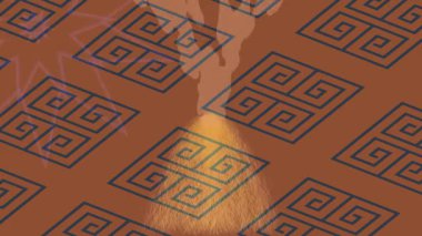 Benzersiz hareket grafikleri tasarım sanatına sahip yaratıcı film üretimi için özet bir arkaplan