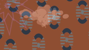 Organik desenli yüzey giriş stili video film sanatı ile soyut arkaplan tasarımı