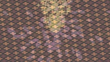 Benzersiz dijital animasyon tarzı grafikleri olan yaratıcı ortam tasarımı için yenilikçi hareket dokusu