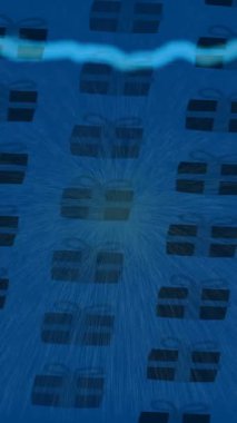 Soyut hareket desenli fütüristik video üretimi için dinamik dijital arkaplan