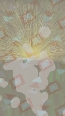 Soyut hareket desenli fütüristik video üretimi için dinamik dijital arkaplan