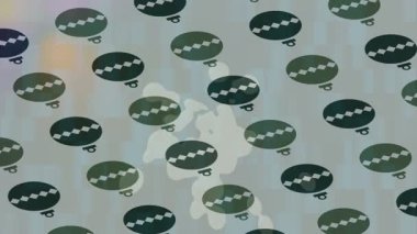 Benzersiz dijital animasyon tarzı grafikleri olan yaratıcı ortam tasarımı için yenilikçi hareket dokusu