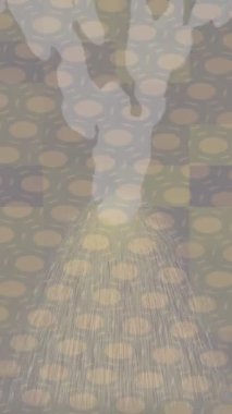 Soyut hareket desenli fütüristik video üretimi için dinamik dijital arkaplan