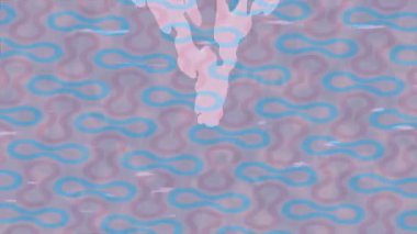 Benzersiz dijital animasyon tarzı grafikleri olan yaratıcı ortam tasarımı için yenilikçi hareket dokusu