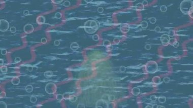 Benzersiz dijital animasyon tarzı grafikleri olan yaratıcı ortam tasarımı için yenilikçi hareket dokusu