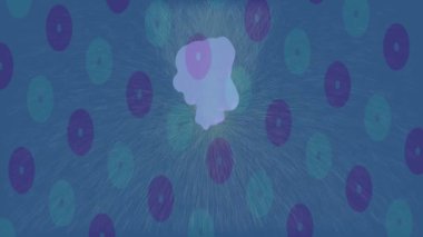 Soyut hareket desenli fütüristik video üretimi için dinamik dijital arkaplan