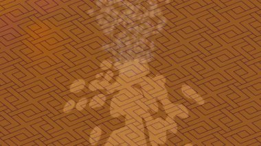 Benzersiz dijital animasyon tarzı grafikleri olan yaratıcı ortam tasarımı için yenilikçi hareket dokusu