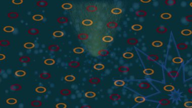 Organik desenli yüzey giriş stili video film sanatı ile soyut arkaplan tasarımı