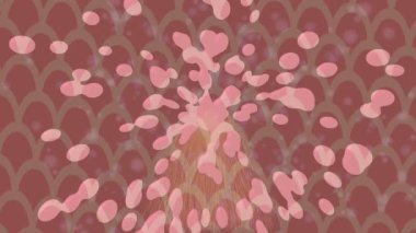 Benzersiz dijital animasyon tarzı grafikleri olan yaratıcı ortam tasarımı için yenilikçi hareket dokusu