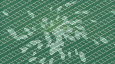 Benzersiz dijital animasyon tarzı grafikleri olan yaratıcı ortam tasarımı için yenilikçi hareket dokusu