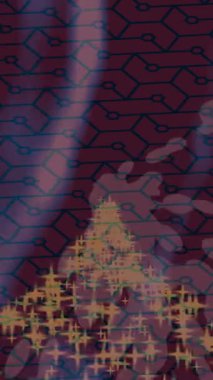 Modern medya üretimi için fütüristik dijital soyut doku sinematik tarz hareketli grafik ögesi