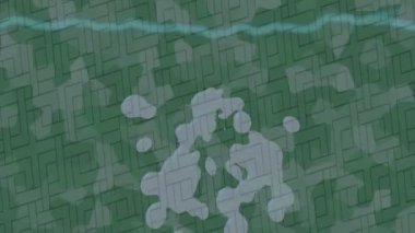 Soyut hareket desenli fütüristik video üretimi için dinamik dijital arkaplan