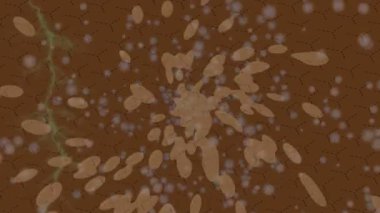 Organik desenli yüzey giriş stili video film sanatı ile soyut arkaplan tasarımı