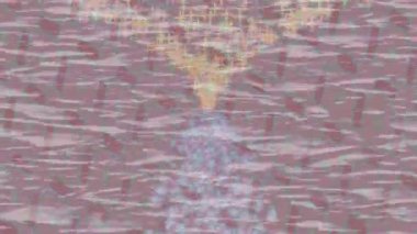 Benzersiz dijital animasyon tarzı grafikleri olan yaratıcı ortam tasarımı için yenilikçi hareket dokusu